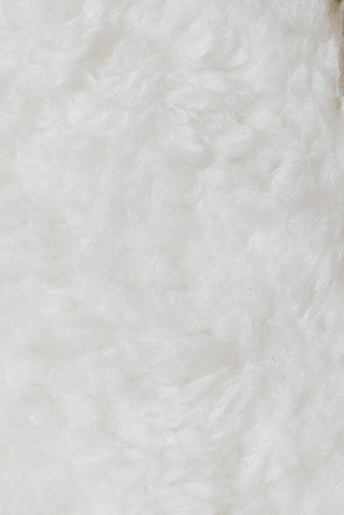 Close-up of a soft undyed natural-fibre textile